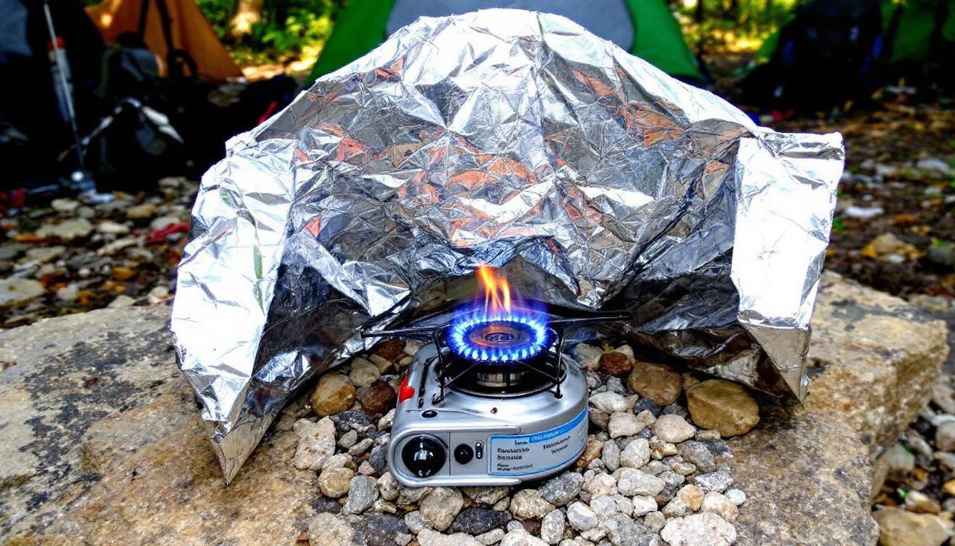 découvrez comment améliorer l’efficacité de votre réchaud en plein air grâce à un pare-vent improvisé, pour cuisiner plus rapidement et économiser du combustible lors de vos aventures.